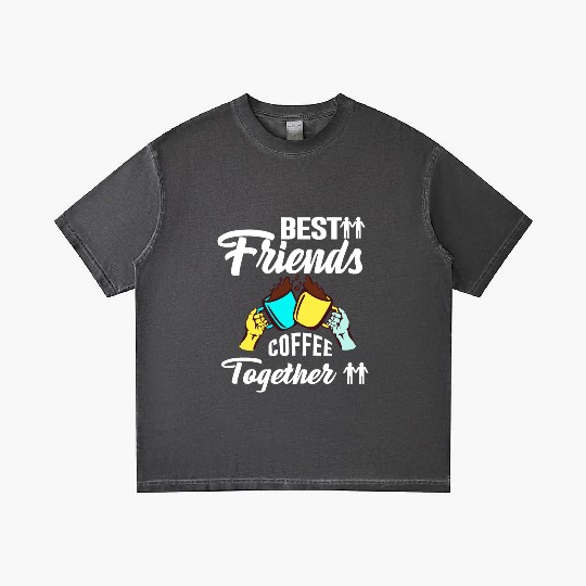 Best Friend Coffee Together - Friendship Day Gradient T Shirts
