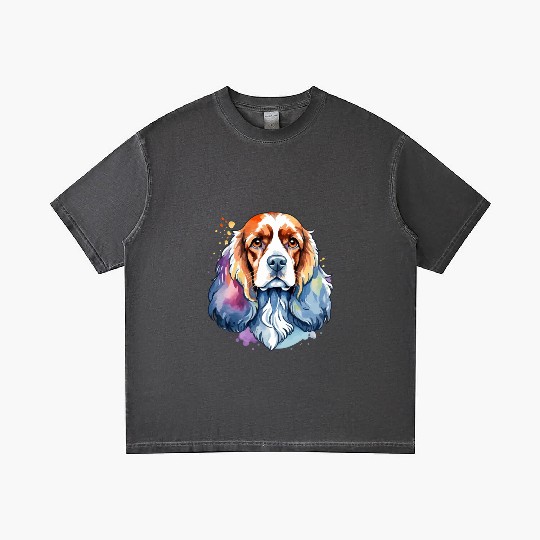 American Cocker Spaniel Watercolor Gradient T Shirts
