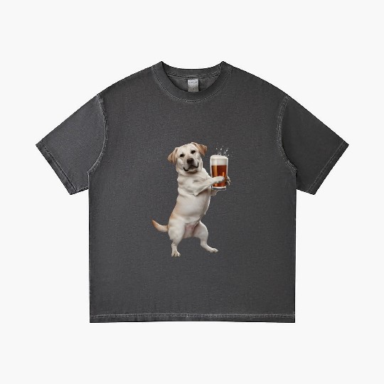 Labrador Drinking Beer Realistic Gradient T Shirts