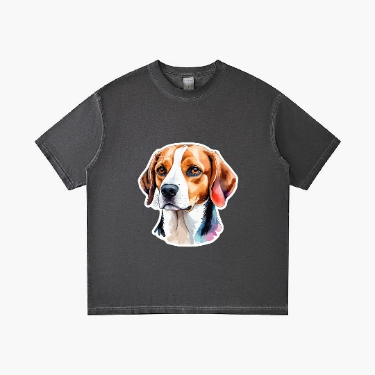 Beagle Watercolor Gradient T Shirts