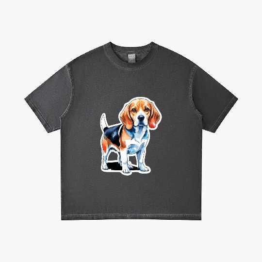 Beagle Watercolor Gradient T Shirts