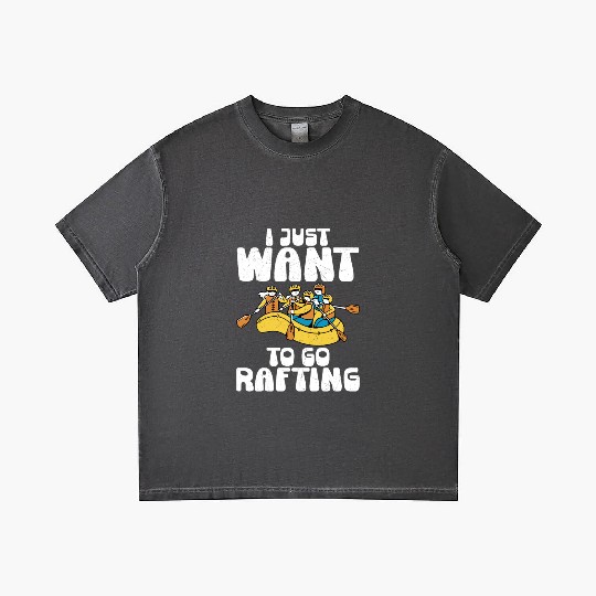 I Just Want To Go Rafting Paddling White Water Gradient T Shirts
