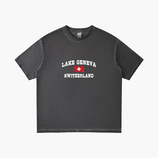 Lake Geneva Switzerland Attractions Weather Gradient T Shirts