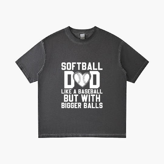 Bigger Balls Softball Dad Funny Daddy Father's Day Gradient T Shirts