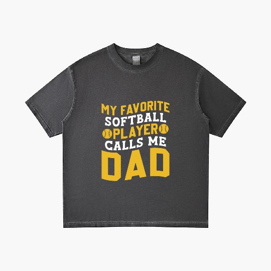 Calls Me Softball Dad Funny Daddy Father's Day Gradient T Shirts