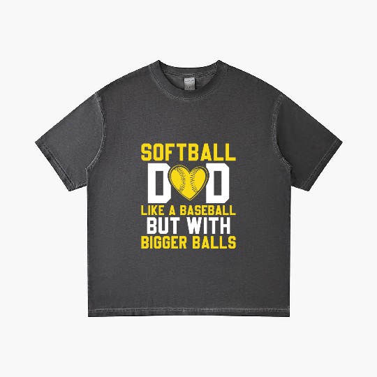 Bigger Balls Softball Dad Funny Daddy Father's Day Gradient T Shirts