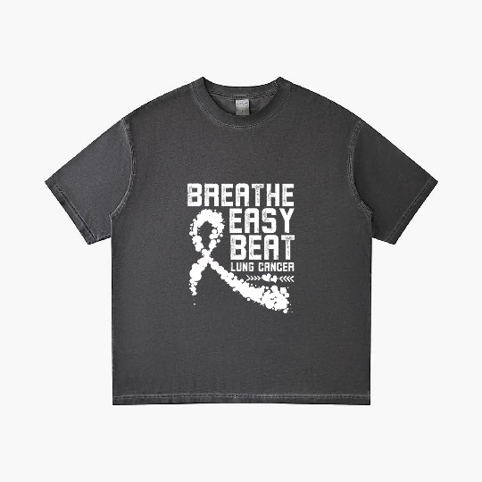 Breathe Easy Beat Lung Cancer Awareness Warriors Gradient T Shirts