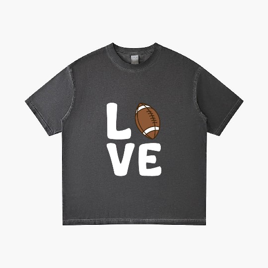Football Heart I Love Football Gradient T Shirts