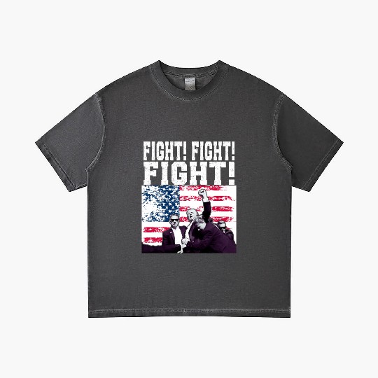 Trump Fight Fight Fight American USA FLAG DESIGN Gradient T Shirts