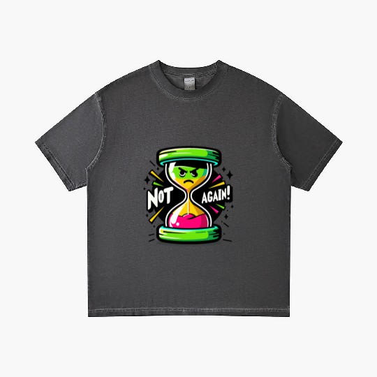 Angry Hourglass Not Again Lime Green Trendy Colors Gradient T Shirts