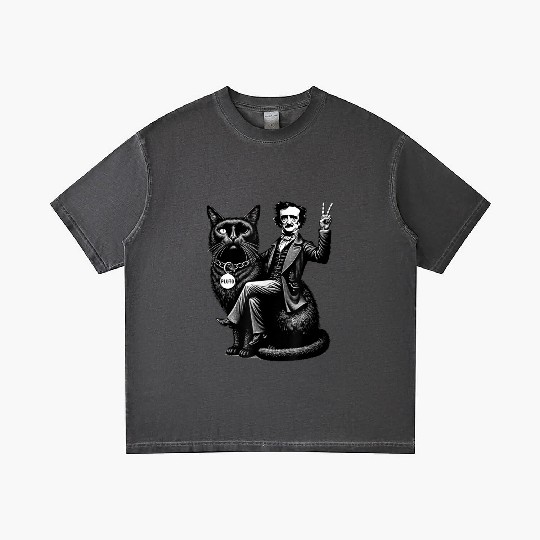 Edgar Allan Poe Riding Gradient T Shirts