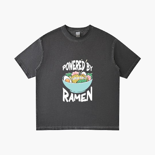 Powered By Ramen Anime Japanese Soup Cup Noodle Gradient T Shirts