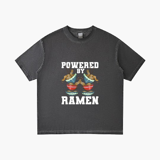 Powered By Ramen Anime Japanese Soup Cup Noodle Gradient T Shirts