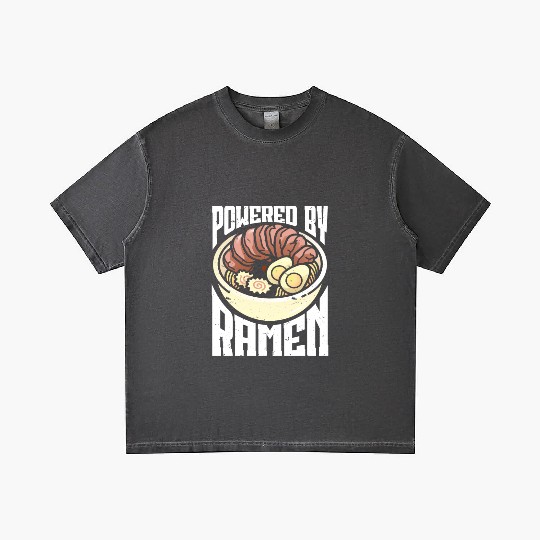 Powered By Ramen Anime Japanese Soup Cup Noodle Gradient T Shirts