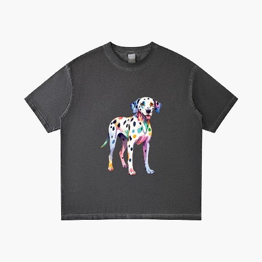 Dalmatian Dog Watercolor Gradient T Shirts