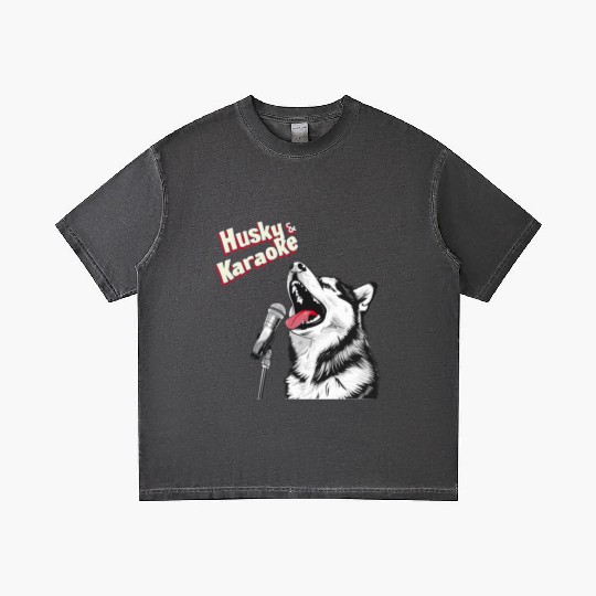 Husky & Karaoke Dog Husky Lover Gradient T Shirts