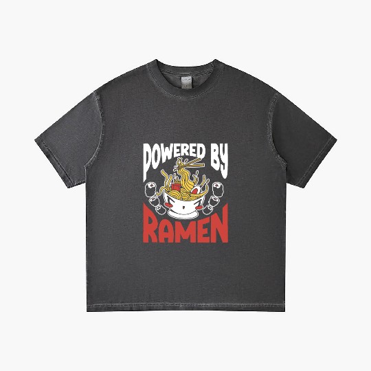 Powered By Ramen Anime Japanese Soup Cup Noodle Gradient T Shirts