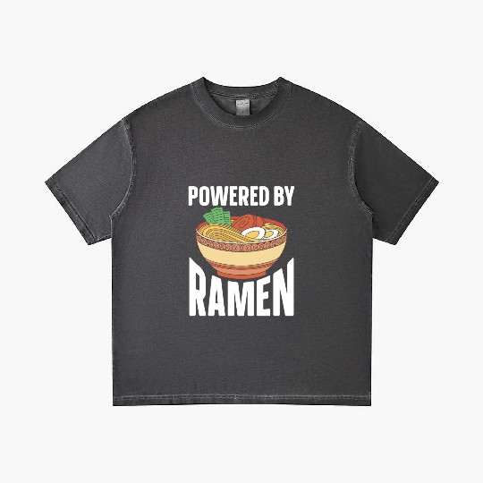 Powered By Ramen Anime Japanese Soup Cup Noodle Gradient T Shirts