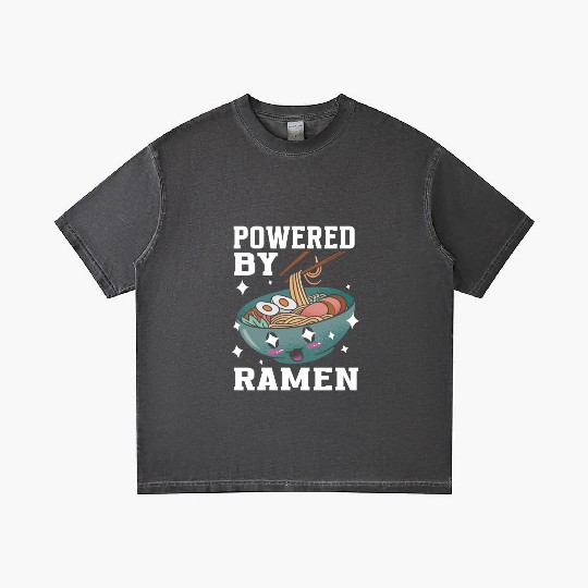 Powered By Ramen Anime Japanese Soup Cup Noodle Gradient T Shirts