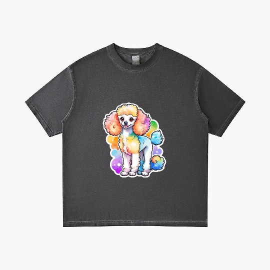 Poodle Watercolor Gradient T Shirts