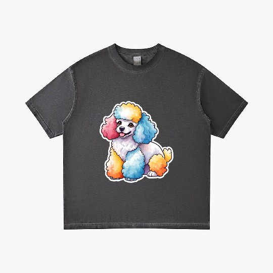 Poodle Watercolor Gradient T Shirts