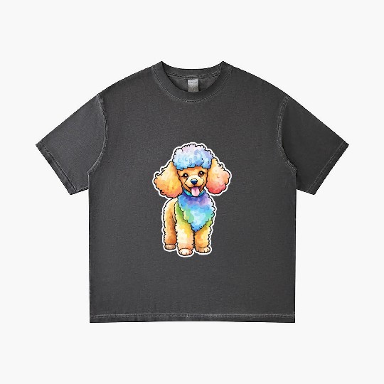 Poodle Watercolor Gradient T Shirts