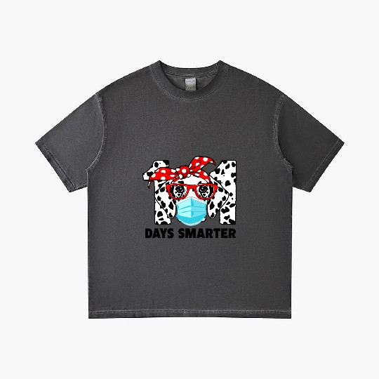 101 Days Smarter Dalmatian Dog Face Mask 100th Gradient T Shirts