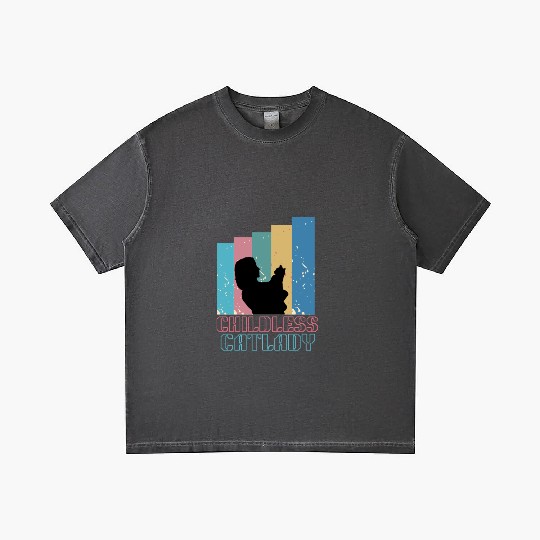 Childless cat lady Gradient T Shirts