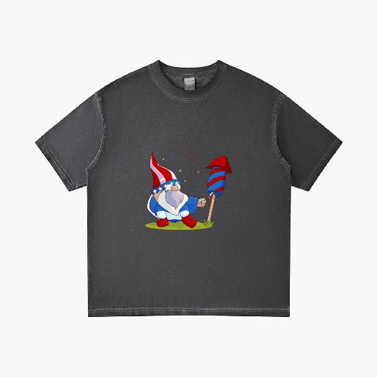 Adorable Gnome Fireworks America Gradient T Shirts