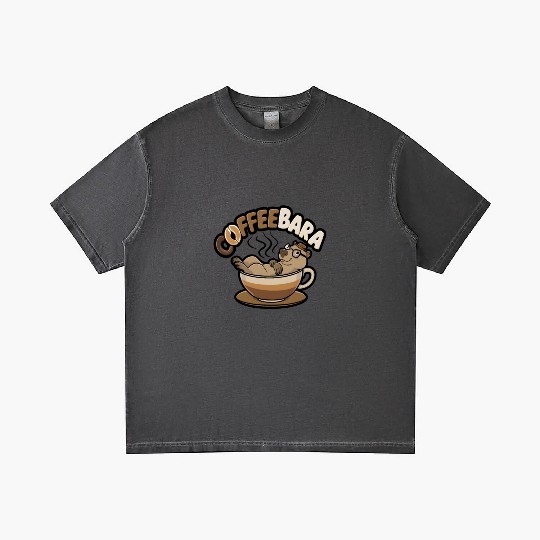 Coffeebara Capybara Coffedrinker Gradient T Shirts