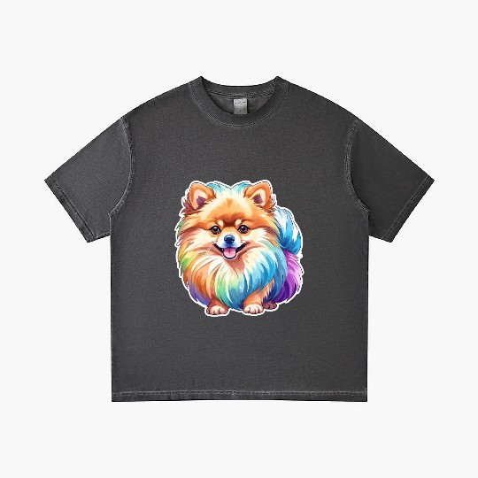 Pomeranian Watercolor Gradient T Shirts