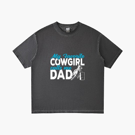 Cowgirl My favorite cowgirl calls me Dad Barrel Gradient T Shirts