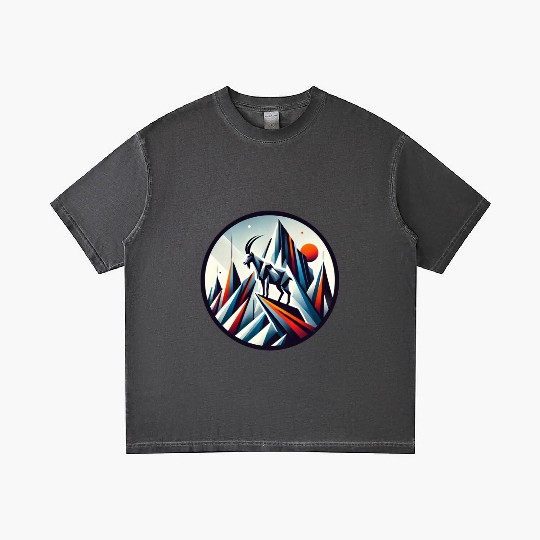 Abstract mountain goat Gradient T Shirts