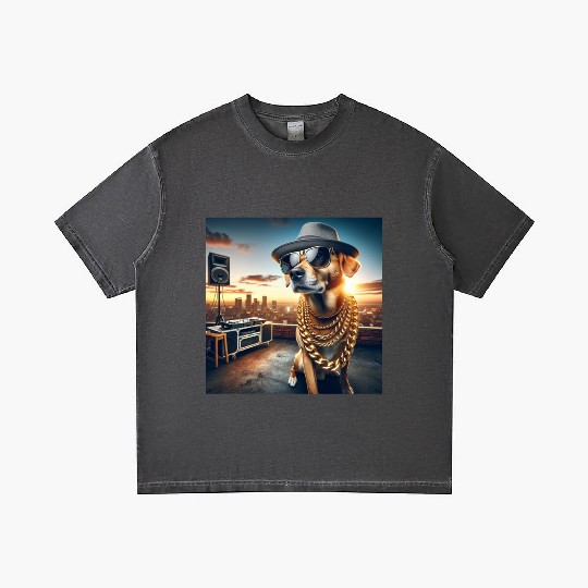 Hip Hop Dog Chain Gradient T Shirts