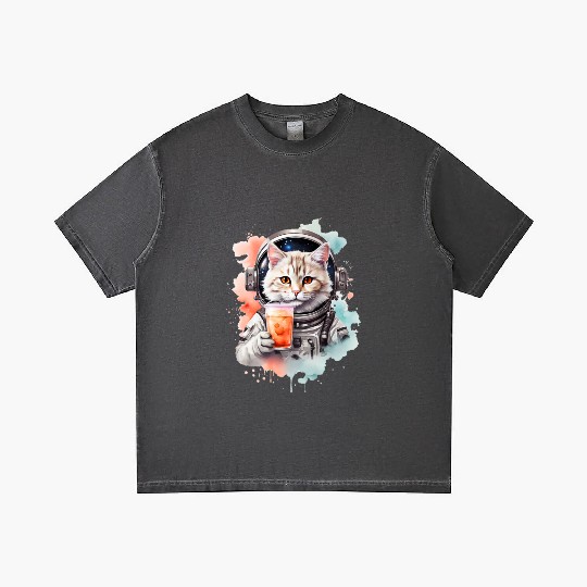 Space Cat Japanese Retro Kawaii Cute Kawaii Astron Gradient T Shirts