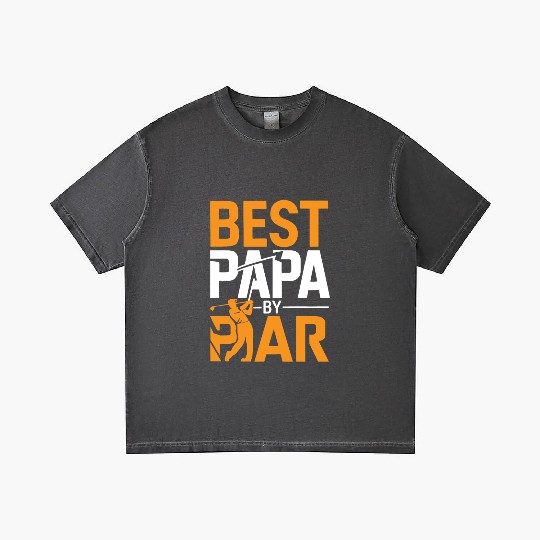 Best Papa By Par Golf Father's Day Grandpa Gift Gradient T Shirts