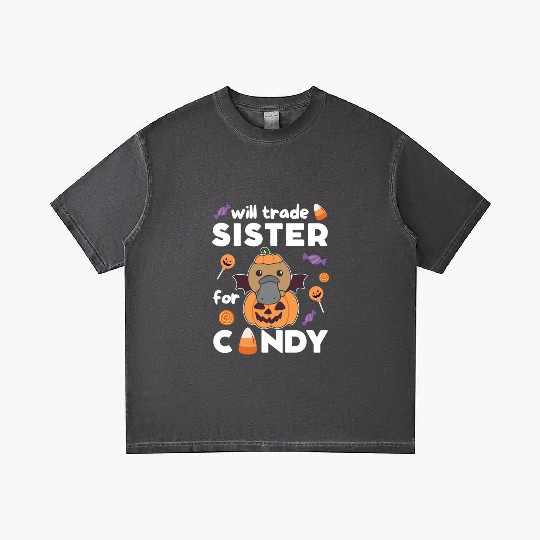 Platypus Halloween Trade Sister For Candy Gradient T Shirts