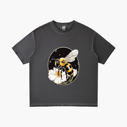 Bumble Bee on a Flower in a Bubble Gradient T Shirts