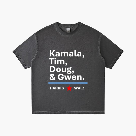 Harris & Walz | Kamala, Tim, Doug & Gwen Gradient T Shirts