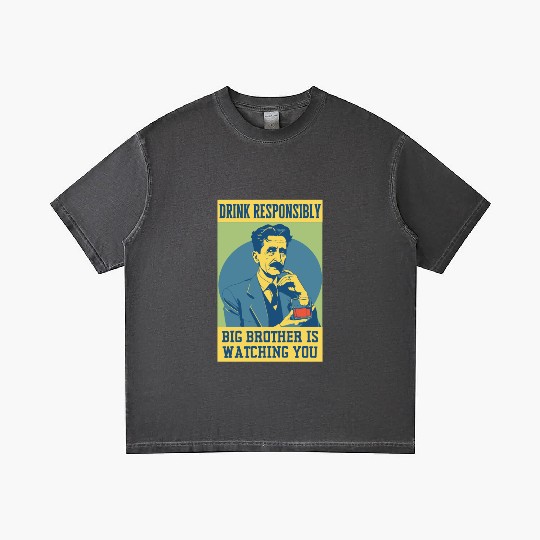 Big Brother Is Watching You Orwell Funny Alcohol B Gradient T Shirts