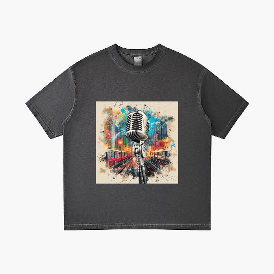 NYC Microphone AT Subway Gradient T Shirts