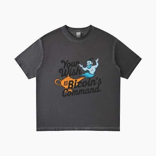 Bitcoin Genie - Your Wish is Bitcoin's Command Gradient T Shirts