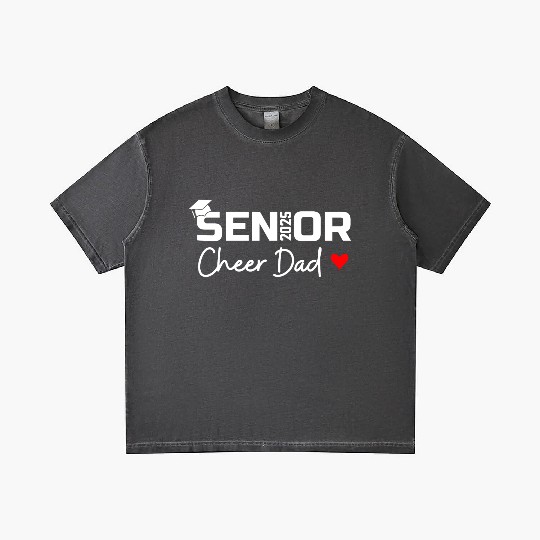 Proud Cheer Dad Of A Class Of 2025 Senior Graduate Gradient T Shirts
