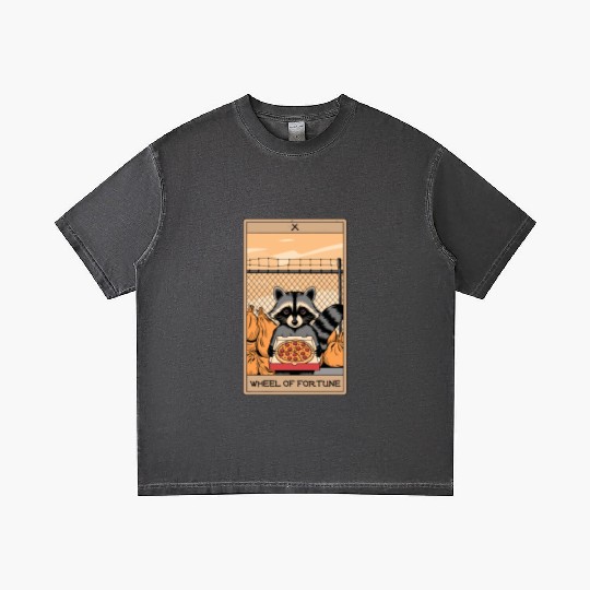 Wheel of Fortune Raccoons Tarot Card Gradient T Shirts