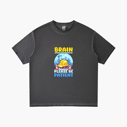 Depression Awareness Brain Under Construction Gradient T Shirts