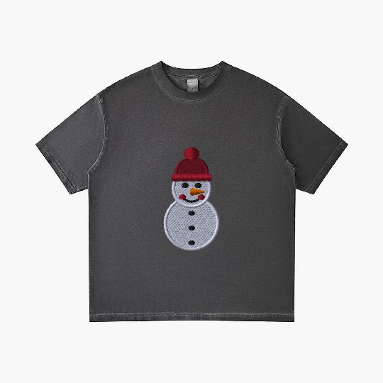 Snowman embroidered Gradient T Shirts