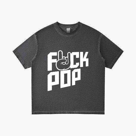 Fuck pop charts music heavy metal fun hand gesture Gradient T Shirts