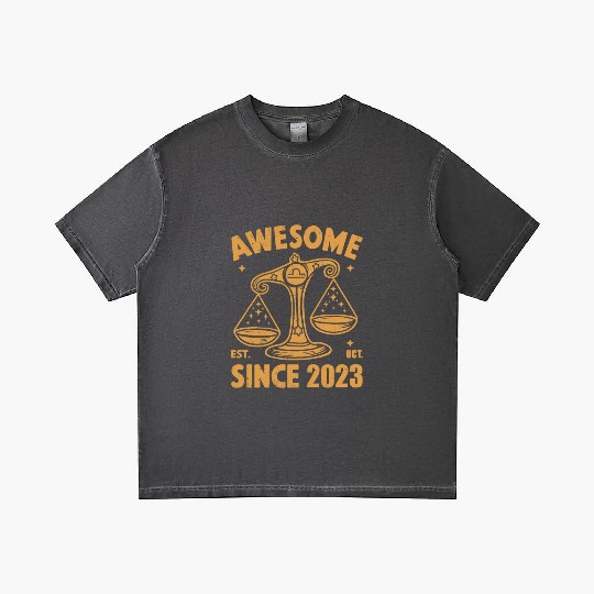 Awesome Since 2023 Libra Zodiac Birthday October Gradient T Shirts