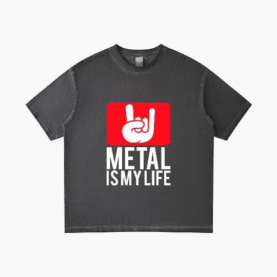 Heavy Metal Is My Life Hard Rock Music Text Quote Gradient T Shirts