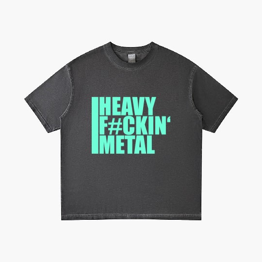 Heavy F#ckin' Metal Hard Rock Fun Music Text Quote Gradient T Shirts